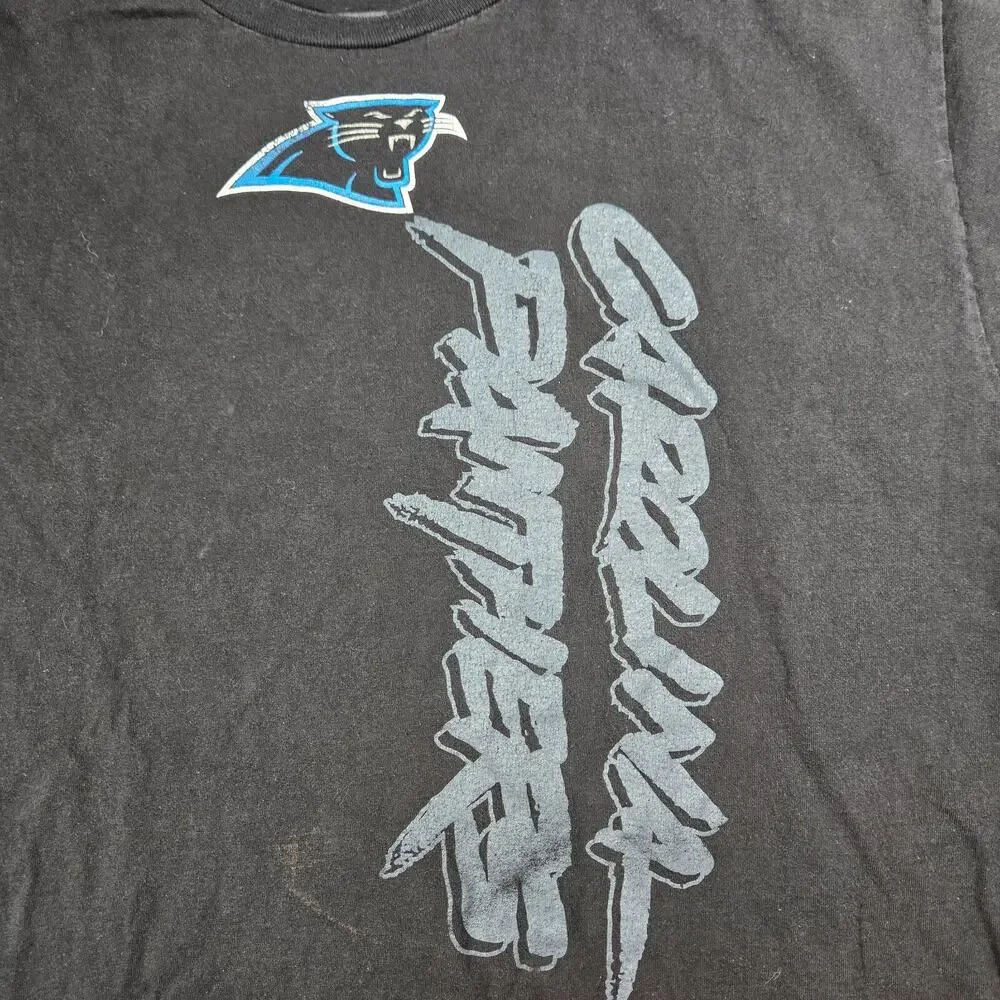 Carolina Panthers T Shirt Mens XXL Black NFL Football Graphic Tee Casual Fan - Picture 2 of 6